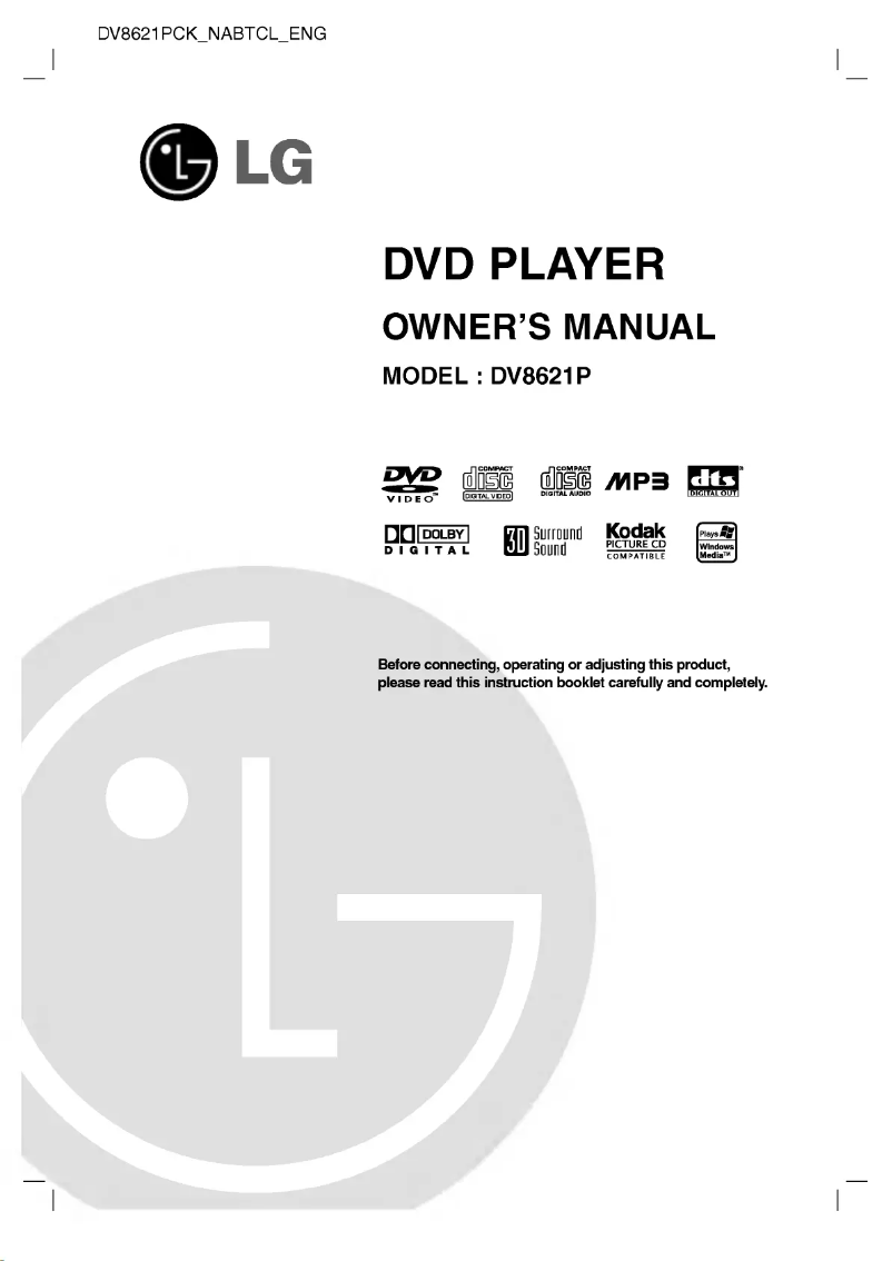 Image de la première page du manuel de l'appareil DV8621P