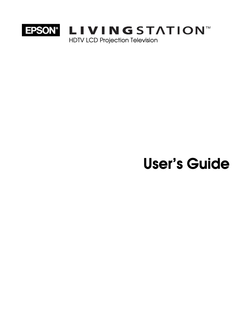 Page n°1 - Manuel utilisateur Epson Livingstation LS57P1