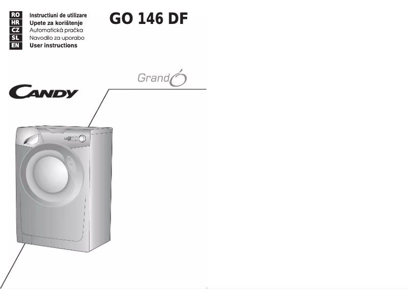 Page n°1 - Manuel utilisateur Candy GO 146DF-03S