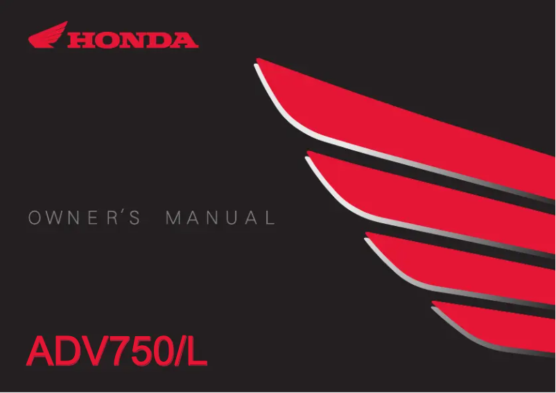 Página 1 del manual Manual de usuario Honda X-ADV (2024)