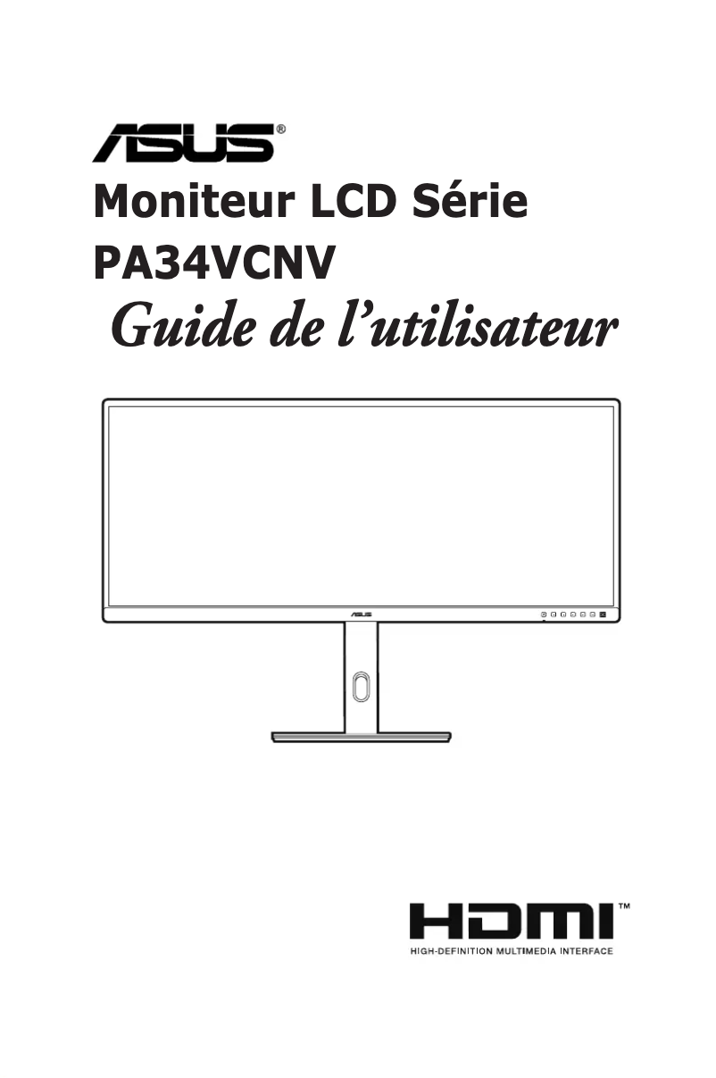 Page 1 de la notice Manuel utilisateur Asus ProArt PA34VCNV