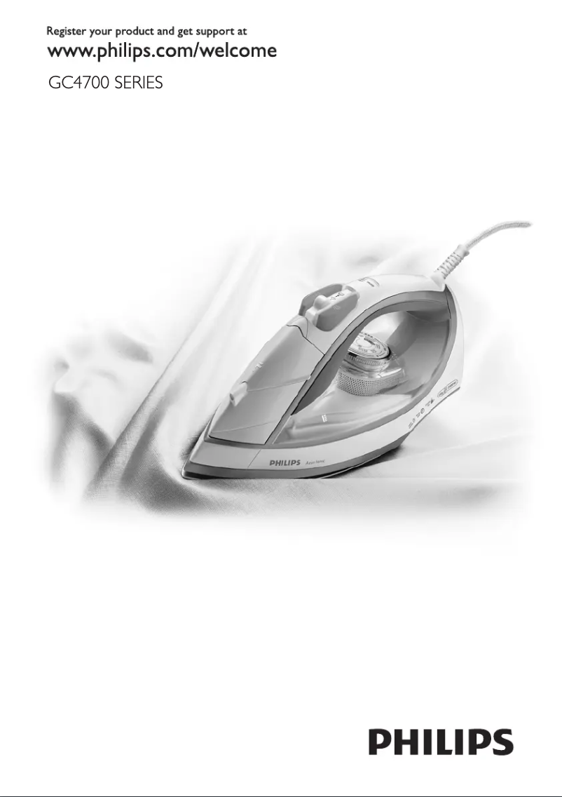 Image de la première page du manuel de l'appareil Azur Ionic Steam GC4741