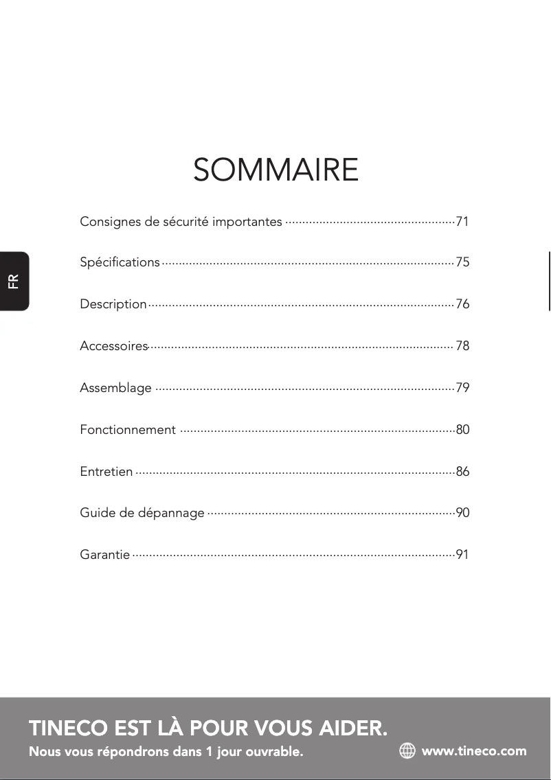 Page n°1 - Manuel utilisateur Tineco Floor One S5
