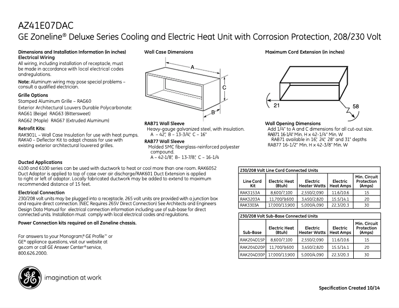 Image de la première page du manuel de l'appareil AZ41E07DAC