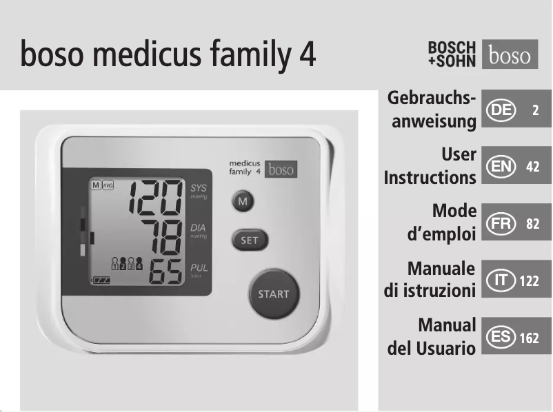Image de la première page du manuel de l'appareil Medicus Family