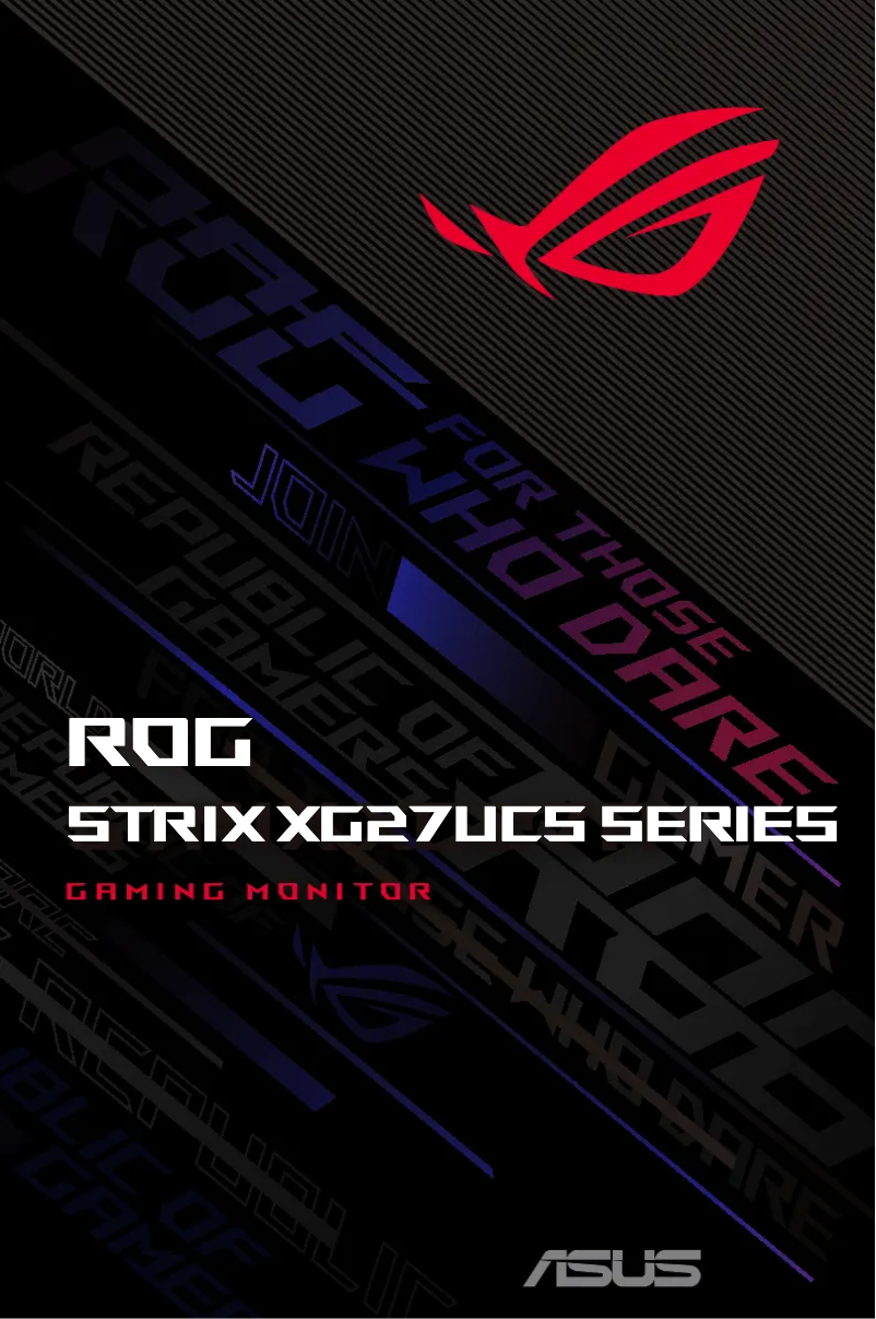 Image de la première page du manuel de l'appareil ROG Strix XG27UCS