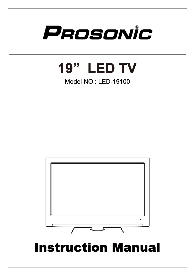 Página 1 del manual Manual de usuario Prosonic LED-19100