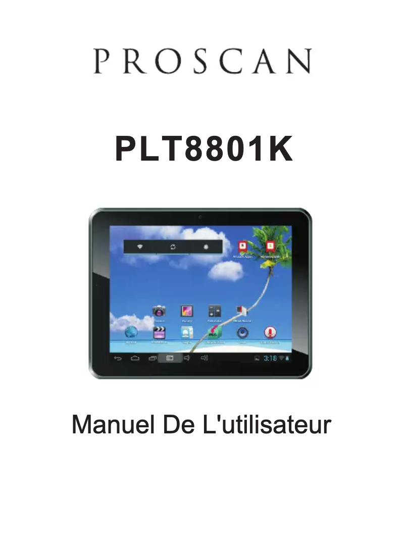 Page n°1 - Manuel utilisateur Proscan PLT8801-K