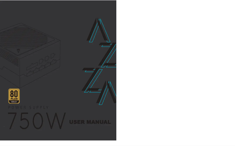 Page 1 de la notice Manuel utilisateur Azza 750W Gold PSU