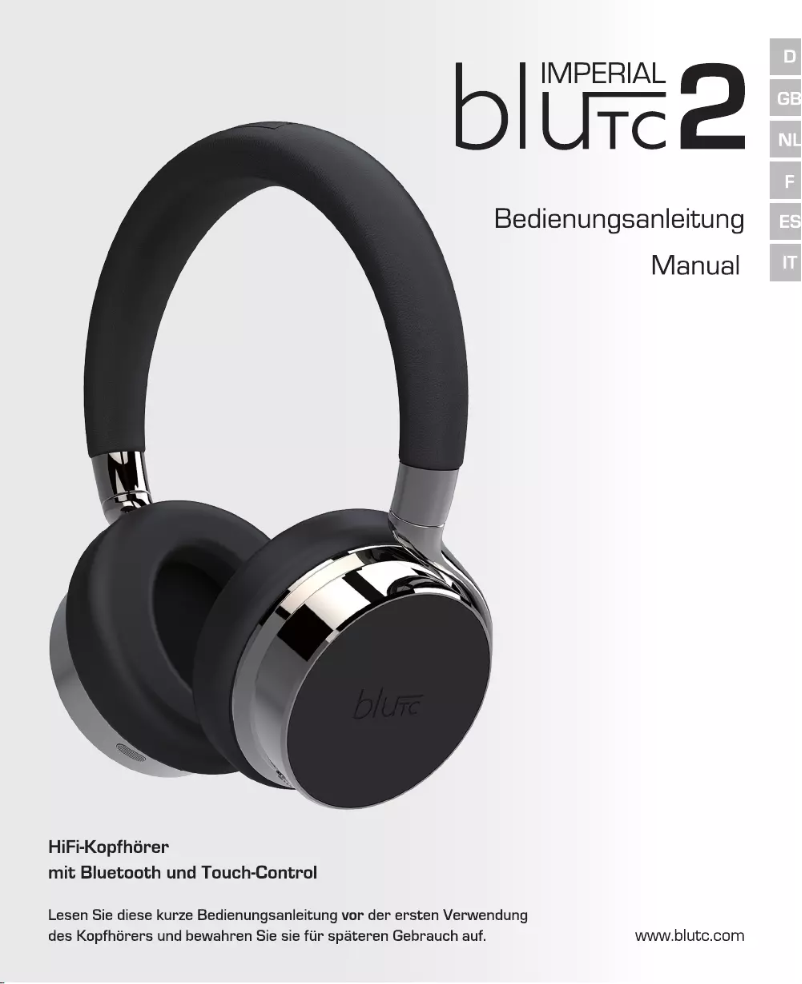 Image de la première page du manuel de l'appareil bluTC 2