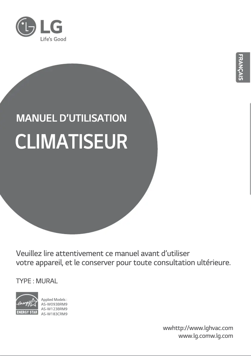 Image de la première page du manuel de l'appareil LAN180HSV2