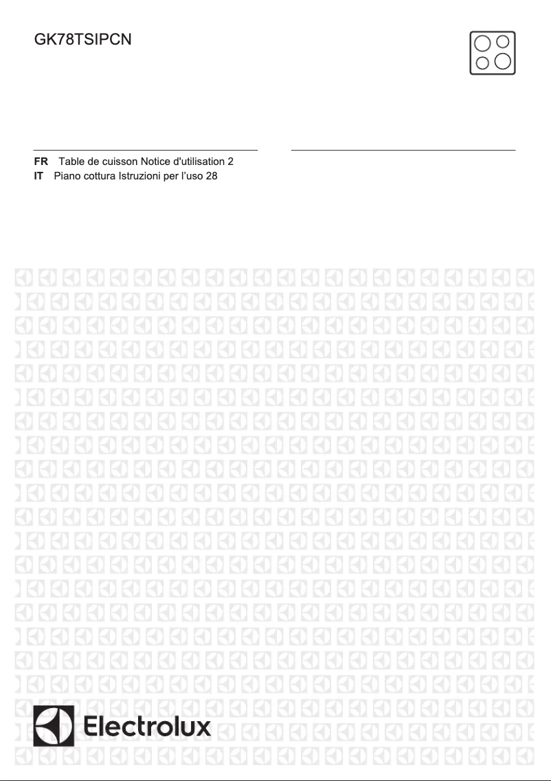 Page n°1 - Manuel utilisateur Electrolux GK78TSIPCN