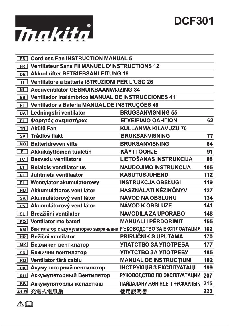 Page 1 de la notice Manuel utilisateur Makita DCF203