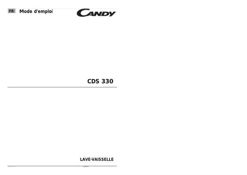 Image de la première page du manuel de l'appareil CDS 330 X-47