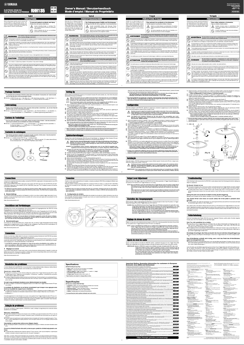 Image de la première page du manuel de l'appareil RHH135