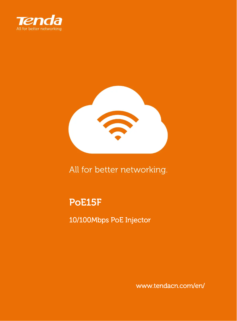Page n°1 - Manuel utilisateur Tenda PoE15F