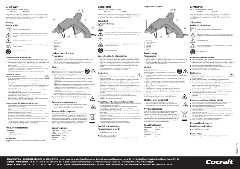 Page 1 de la notice Manuel utilisateur Cocraft HG 200