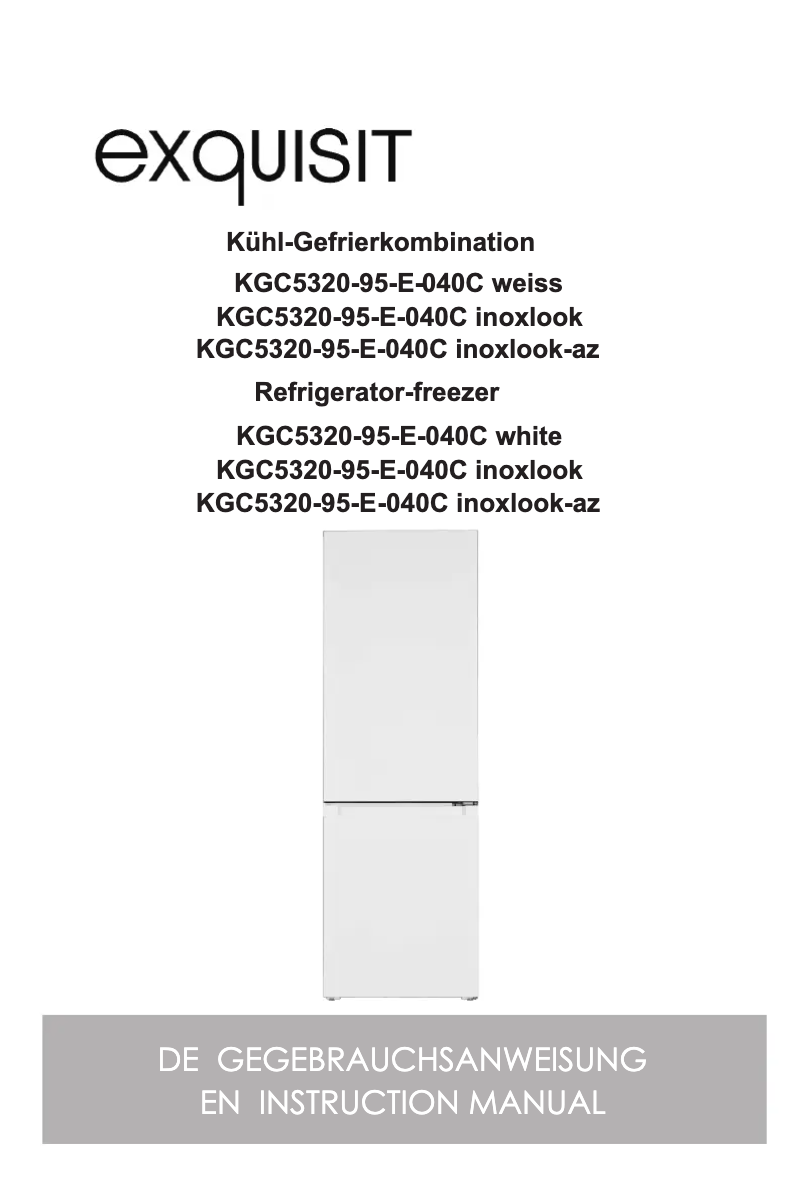 Page 1 de la notice Manuel utilisateur Exquisit KGC5320-95-E-040C
