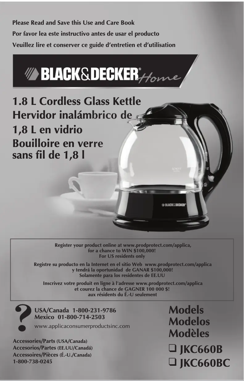 Page 1 de la notice Manuel utilisateur Black & Decker JKC660B