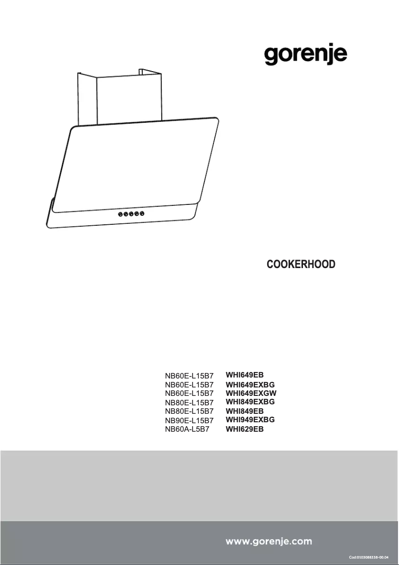 Page n°1 - Manuel utilisateur Gorenje WHI849EXBG