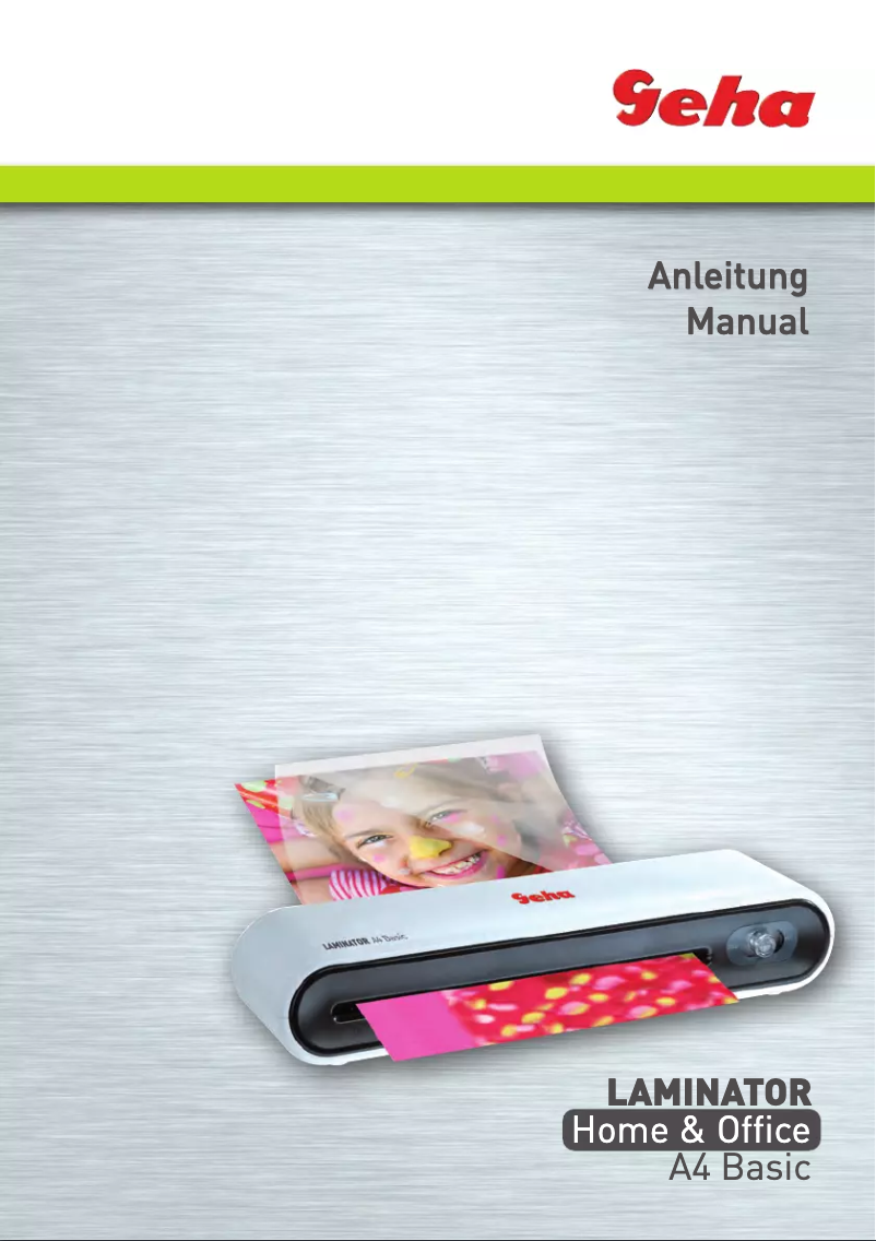 Page 1 de la notice Manuel utilisateur Geha Home & Office A4 Basic