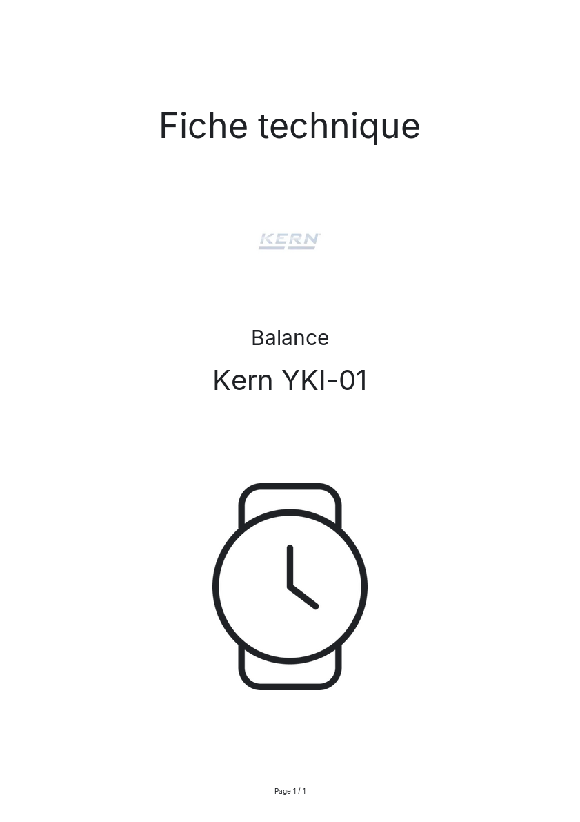 Image de la première page du manuel de l'appareil YKI-01