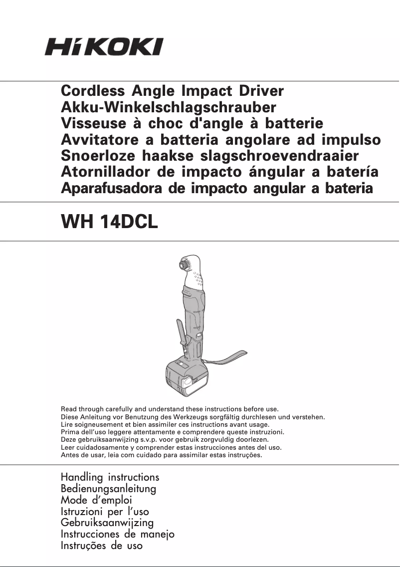 Image de la première page du manuel de l'appareil WH14DCL
