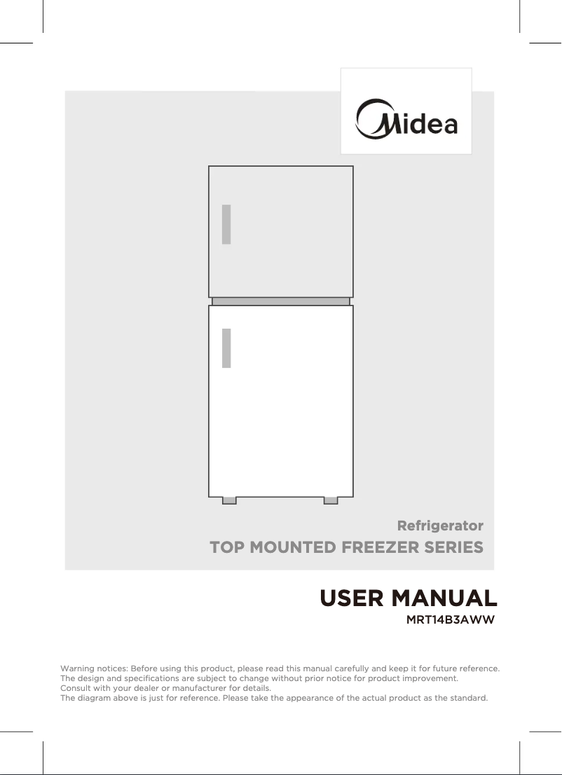 Page 1 de la notice Manuel utilisateur Midea MRT14B3AWW