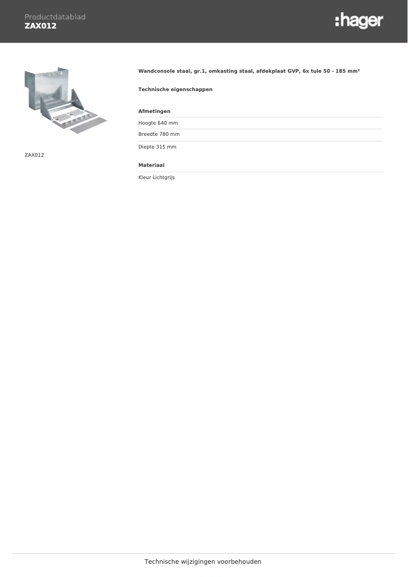 Page n°1 - Manuel utilisateur Hager ZAX012