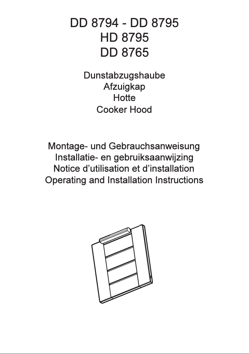 Imagen de la primera página del manual del dispositivo DD 8765