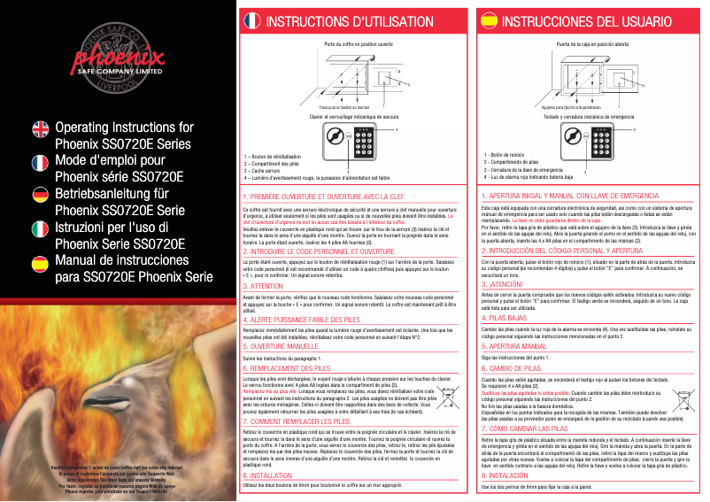 Page 1 de la notice Manuel utilisateur Phoenix SS0721EPD