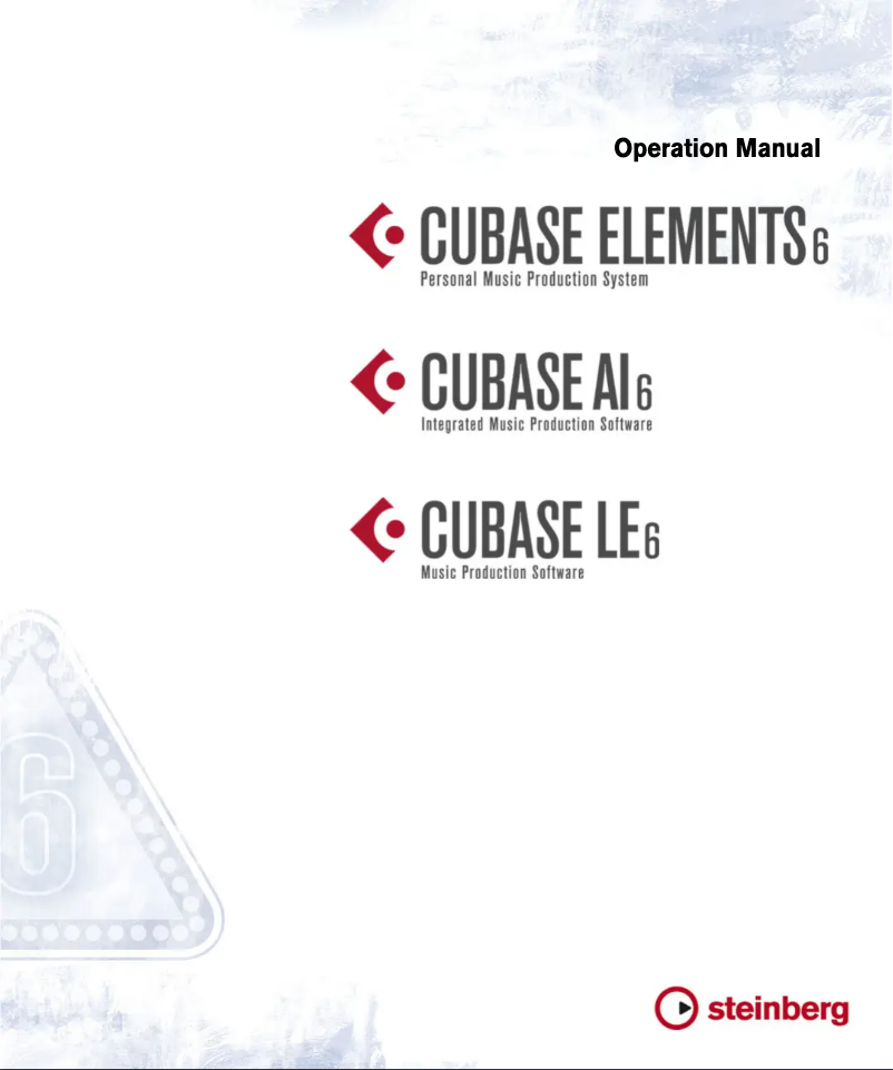 Page 1 de la notice Manuel utilisateur Steinberg Cubase LE 6
