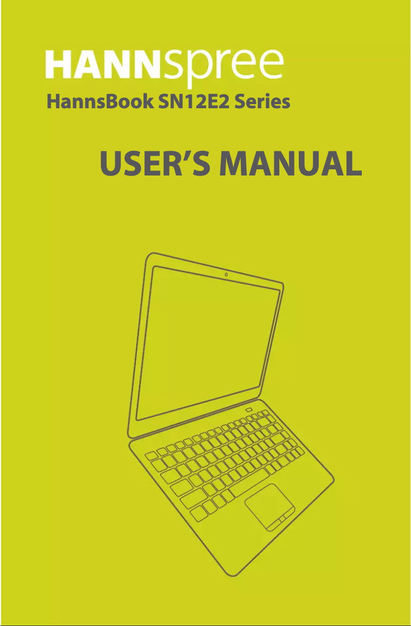 Page 1 de la notice Manuel utilisateur Hannspree HANNSbook SN12E2288D