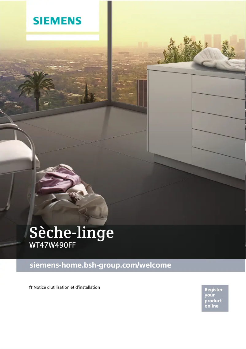 Image de la première page du manuel de l'appareil WT47W490FF