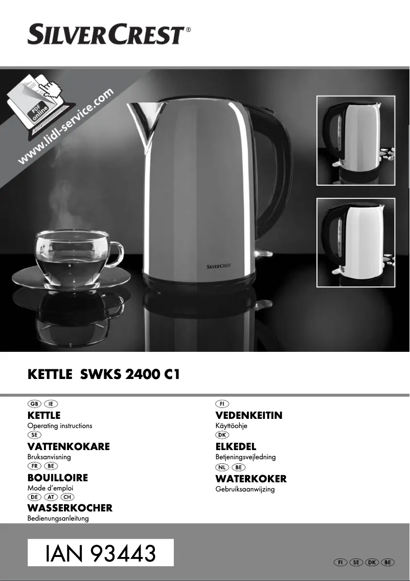 Page n°1 - Manuel utilisateur SilverCrest SWKS 2400 C1