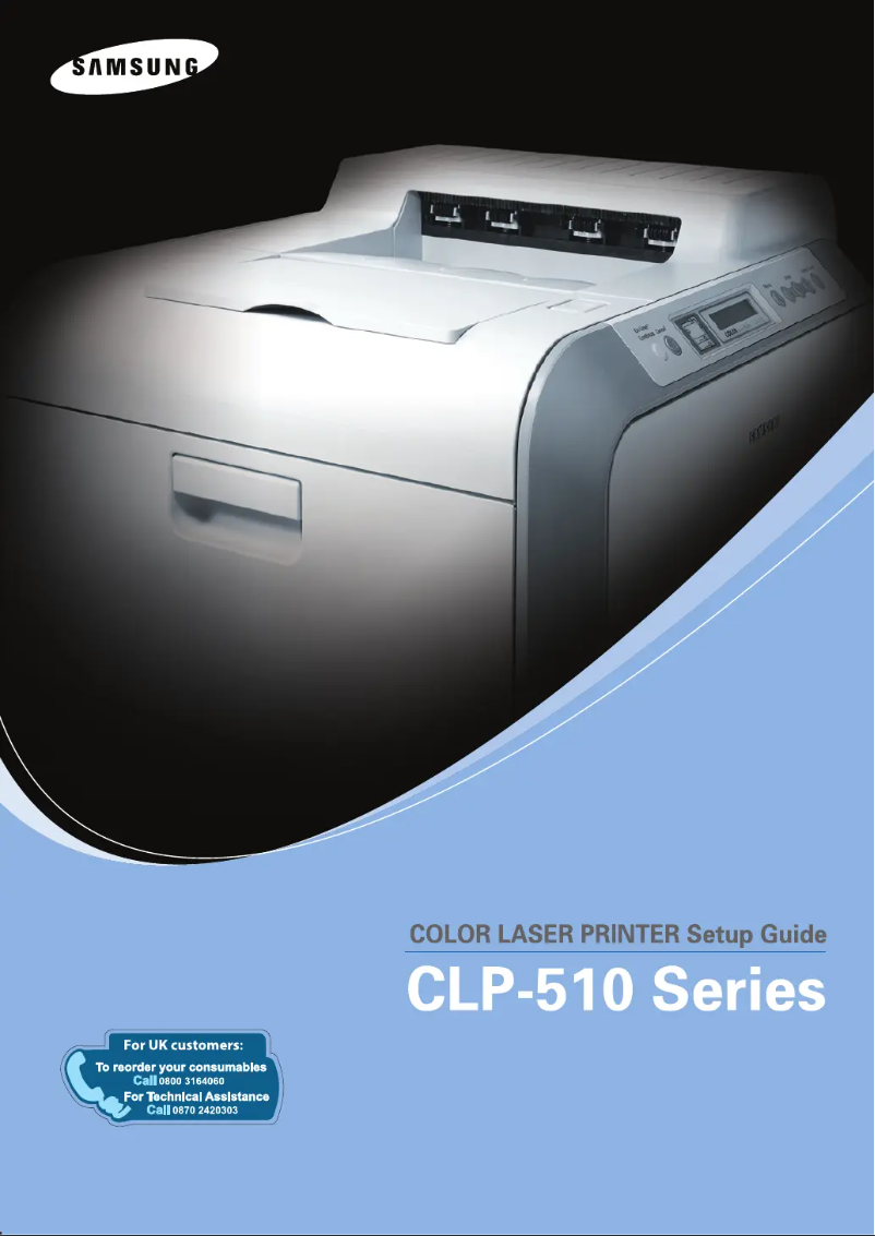 Page 1 de la notice Manuel utilisateur Samsung CLP-510N