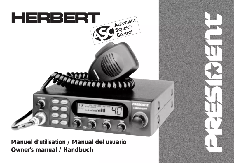Page n°1 - Manuel utilisateur President Herbert