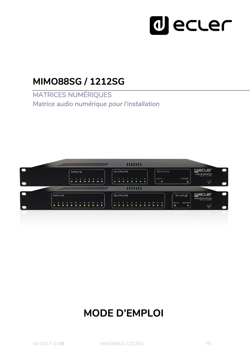 Image de la première page du manuel de l'appareil MIMO88SG