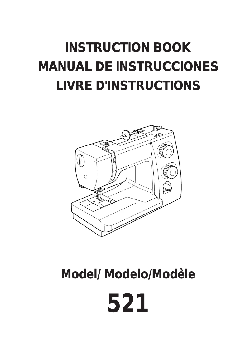 Page 1 de la notice Manuel utilisateur Janome Sewist 521