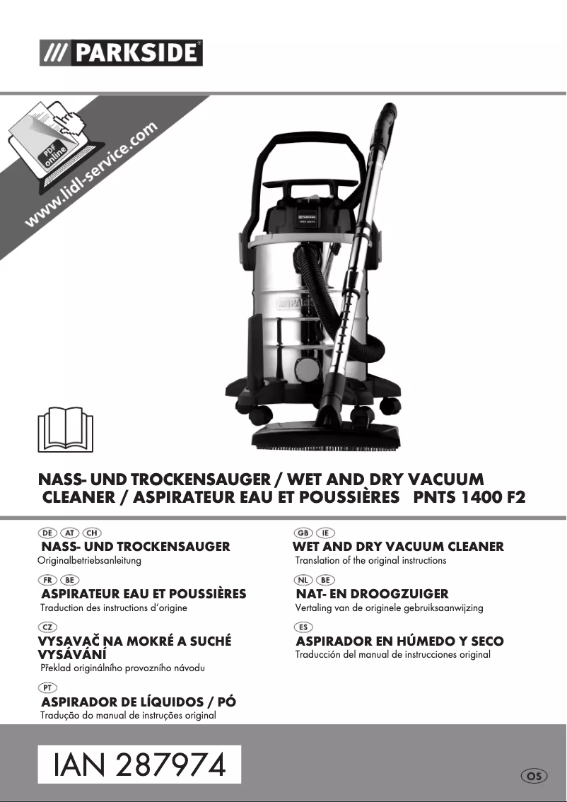 Page 1 de la notice Manuel utilisateur Parkside PNTS 1400 F2