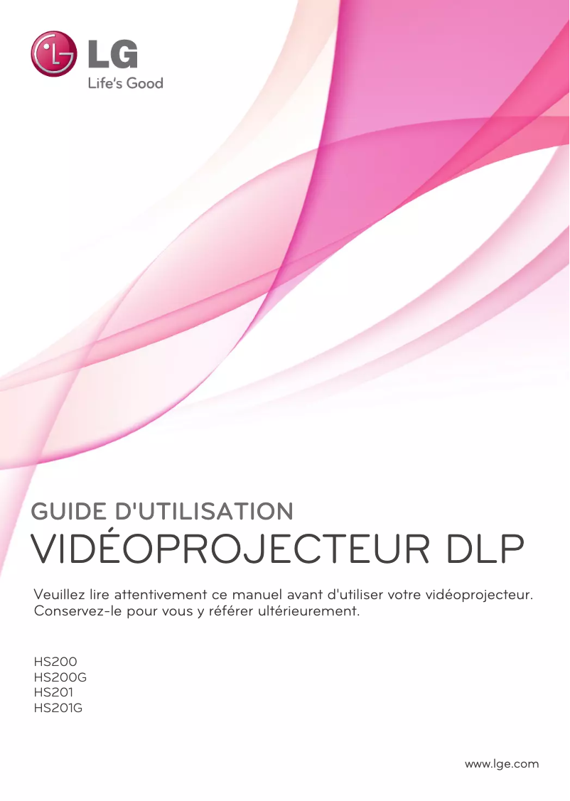 Page 1 de la notice Manuel utilisateur LG HS201G