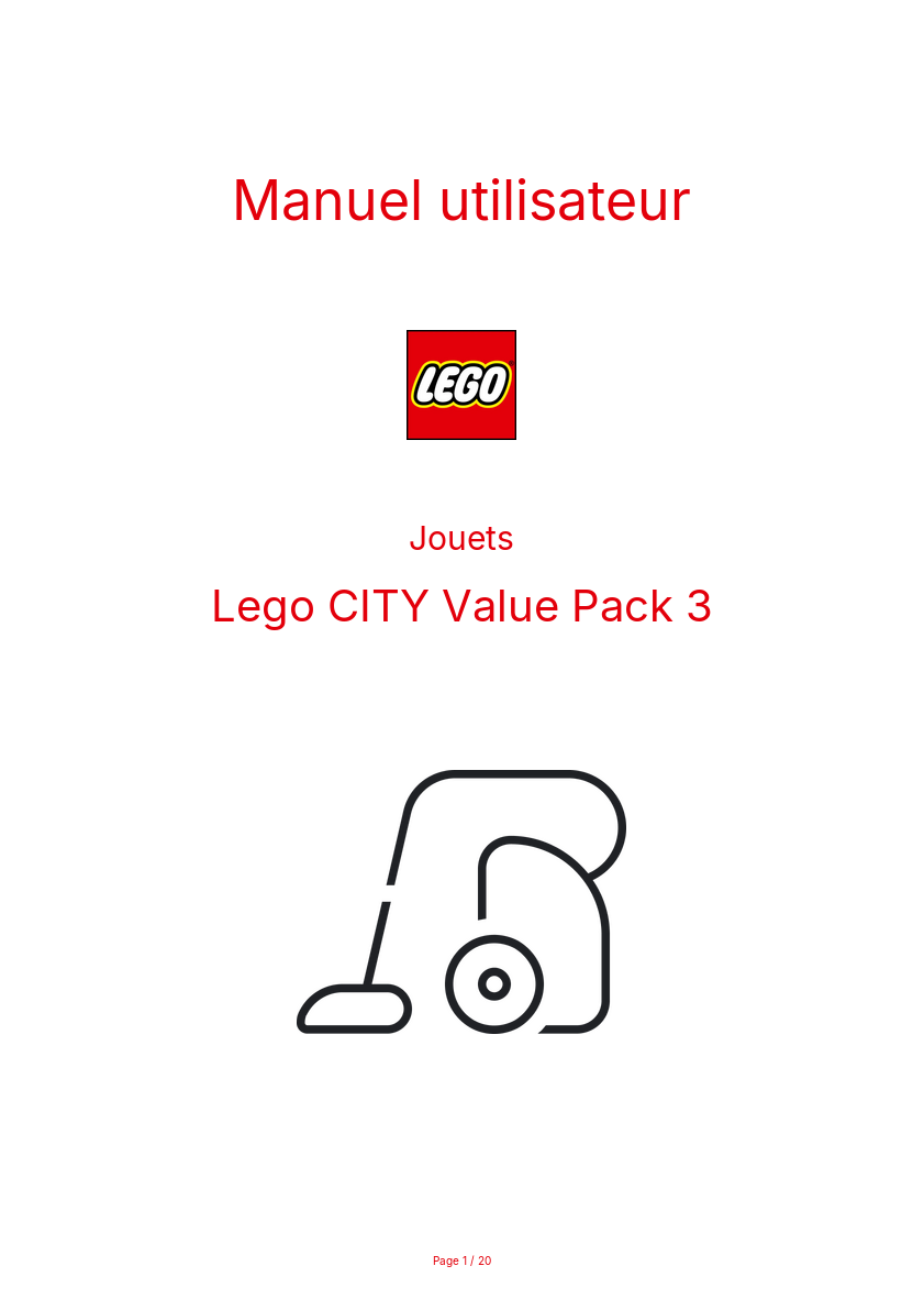Image de la première page du manuel de l'appareil CITY Value Pack 3