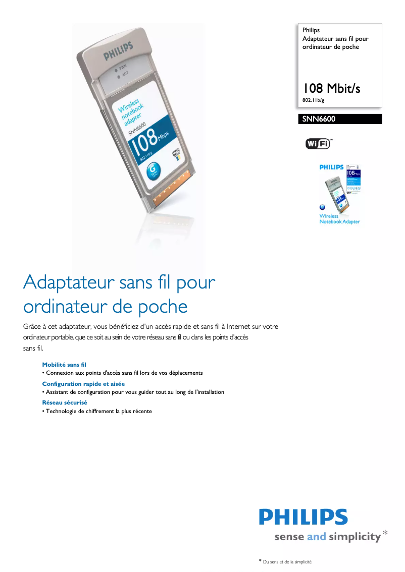 Image de la première page du manuel de l'appareil SNN6600