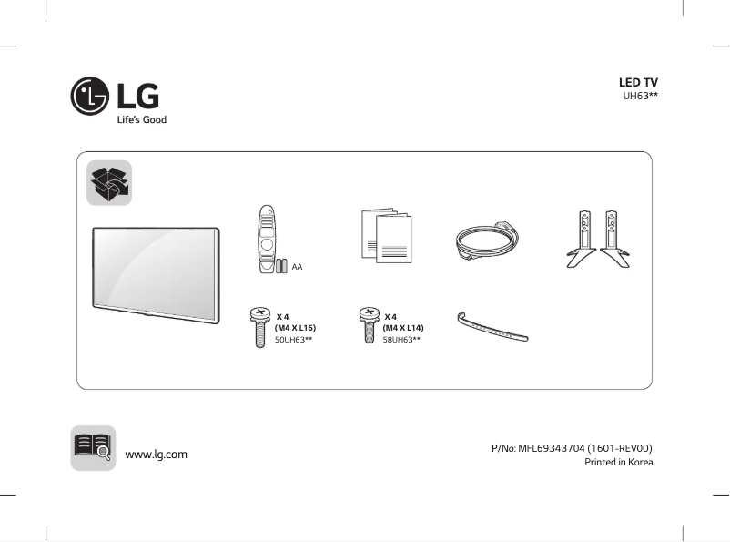 Page n°1 - Manuel utilisateur LG 58UH630Y