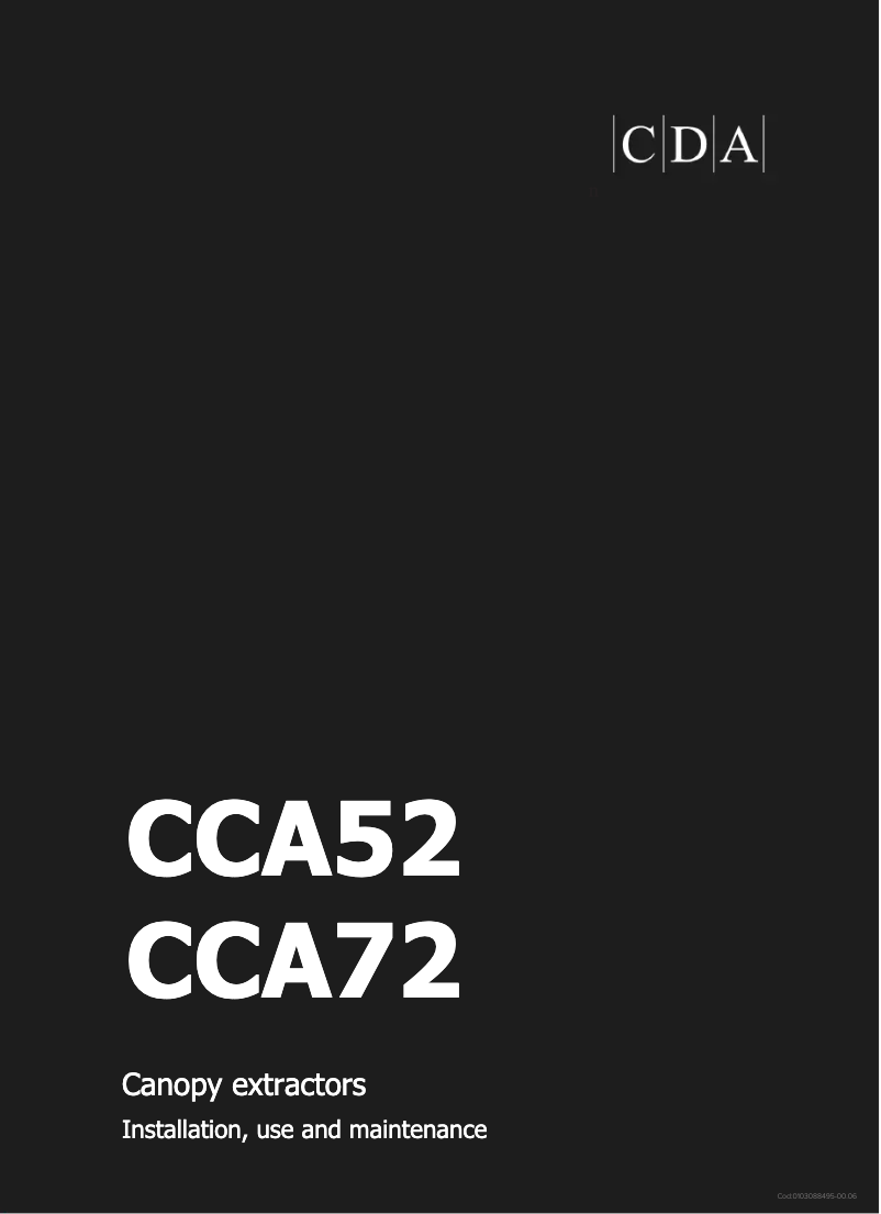 Image de la première page du manuel de l'appareil CCA52BL