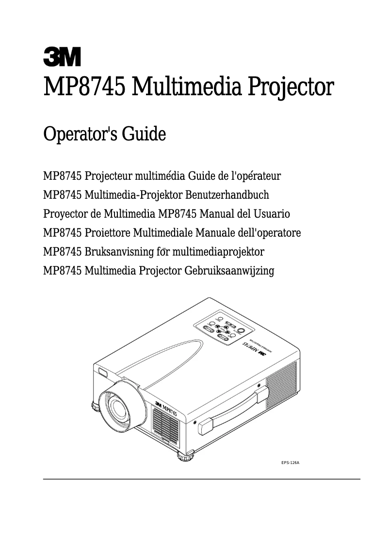 Page 1 de la notice Manuel utilisateur 3M MP8745