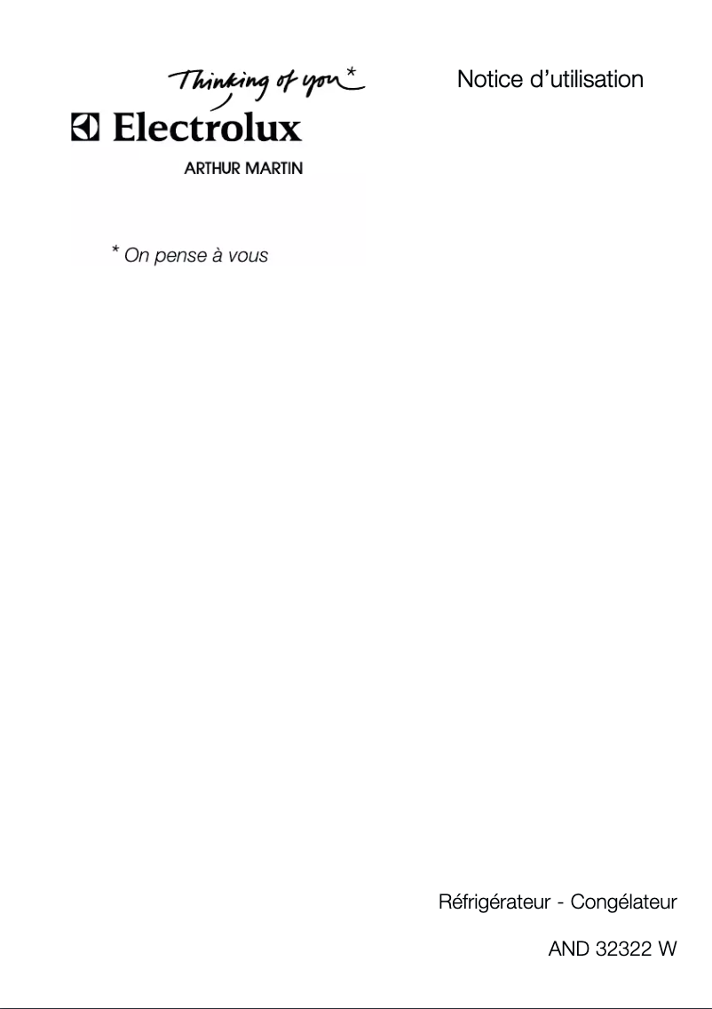 Página 1 del manual Manual de usuario Arthur Martin-Electrolux AND32322X