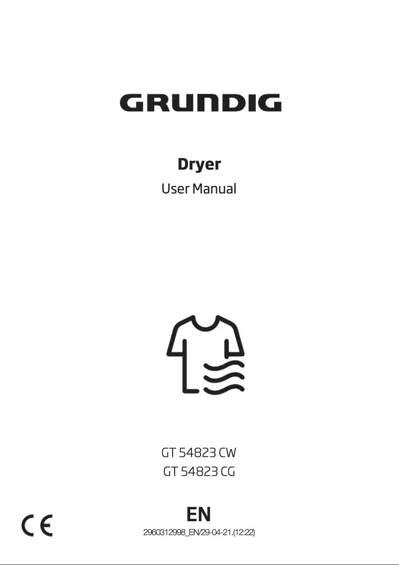 Page n°1 - Manuel utilisateur Grundig GT54823CW