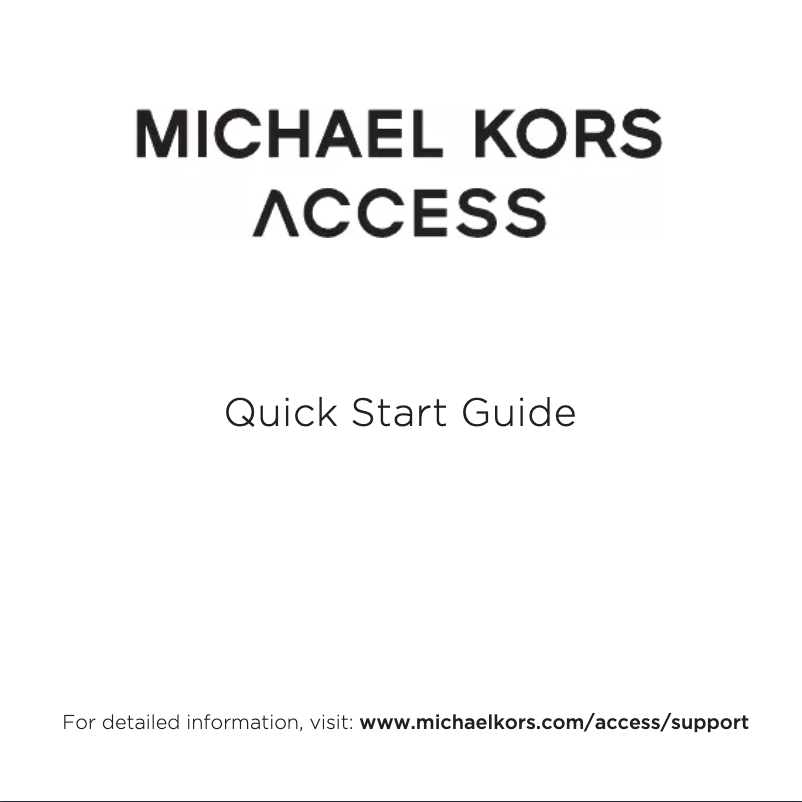 Page n°1 - Manuel utilisateur Michael Kors Kors Access Sofie MKT5042