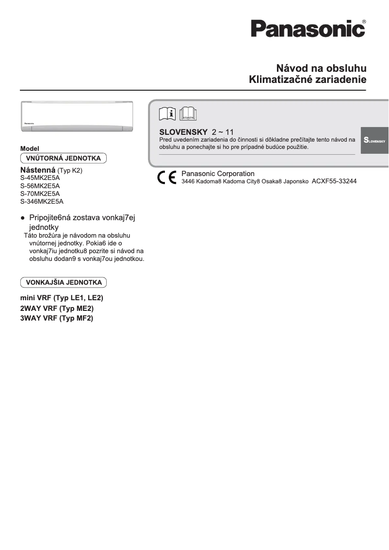 Page 1 de la notice Manuel utilisateur Panasonic S-106MK2E5A